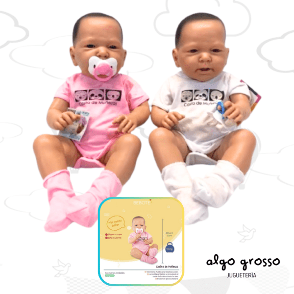 BEBE MIA/ASTOR CON BODY Y CHUPETE 45CM CASITA DE MUÑECAS art.126A