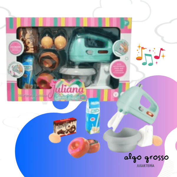 JULIANA MI PRIMERA BATIDORA + ACCESORIOS MOVILES REALES art.SISJUL004