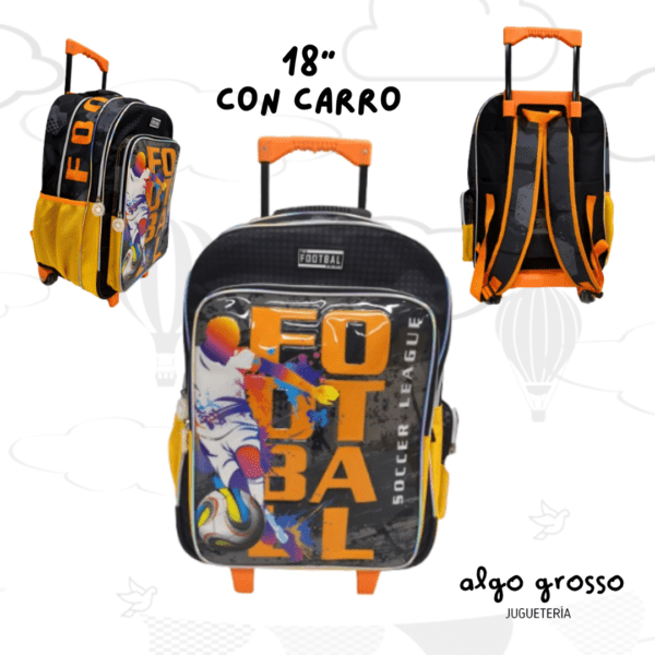 MOCHILA CARRO DE 18" FUTBOL art.102452