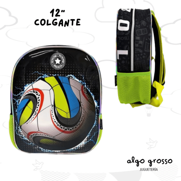 MOCHILA COLGANTE PELOTA DE FUTBOL 12" art.102411