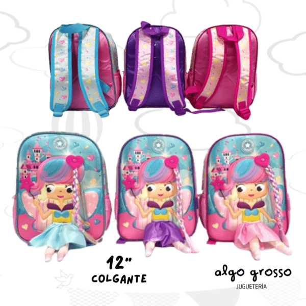 MOCHILA COLGANTE PRINCESA 3D 12" art.102413