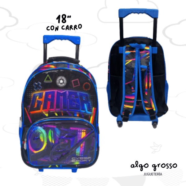 MOCHILA CARRO DE 18" GAMER 3D art.102442