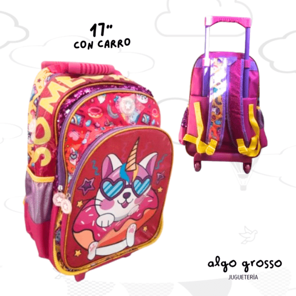 MOCHILA CARRO DE 17" UNICORNIO art.102444