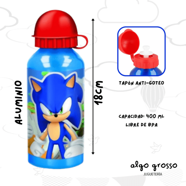BOTELLA SONIC ALUMINIO 400ML art.SO008