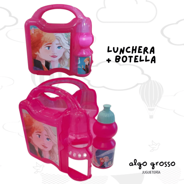 LUNCHERA PLASTICA + BOTELLA DE 350ML - FROZEN art.FA094