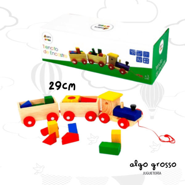 TRENCITO DE ENCASTRE MADERA CON BLOQUES art.3174