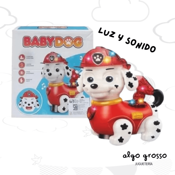 PERRO BOMBERO BABY DOG -BUMP AND GO- CON LUZ Y SONIDO  art.164932