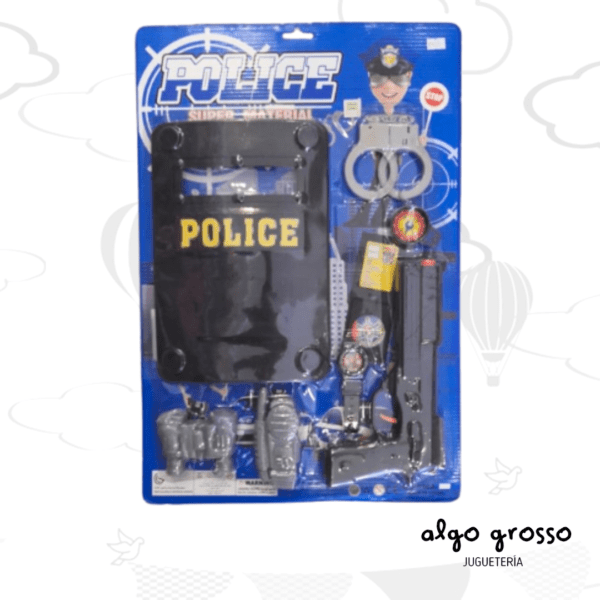 SET POLICIA CON ESCUDO + ACCESORIOS art.47906