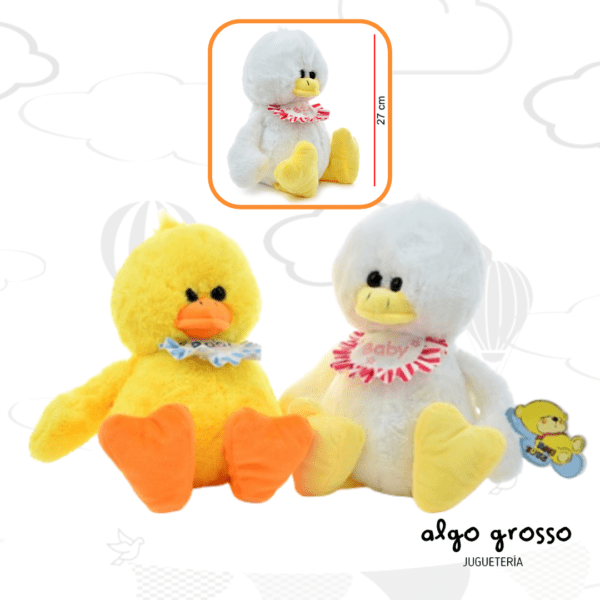 PATO PELUCHE CON BABERO 27CM art.C7780