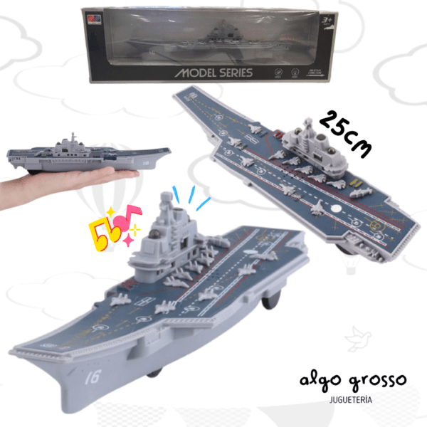 PORTA AVIONES MODEL SERIES 25CM CON LUZ Y SONIDO art.BL7761