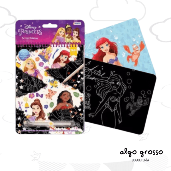 DISNEY PRINCESA SCRATCH WOW LIBRO PARA RASPAR Y PINTAR art.DJU00693