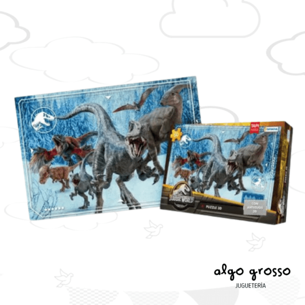 PUZZLE JURASSIC WORLD 3D 60 PIEZAS + ANTEOJOS INCLUIDOS art.UJW01029