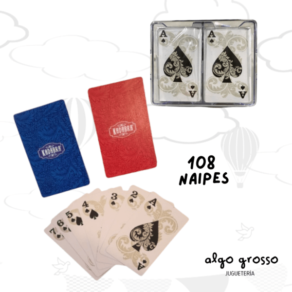 2 MAZOS DE CARTA FRANCESAS - KADABRA CON ESTUCHE DE ACRILICO art.2290