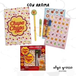 CHUPA CHUPS SET DE DIARIO + STICKER Y BIROME art.IK0239