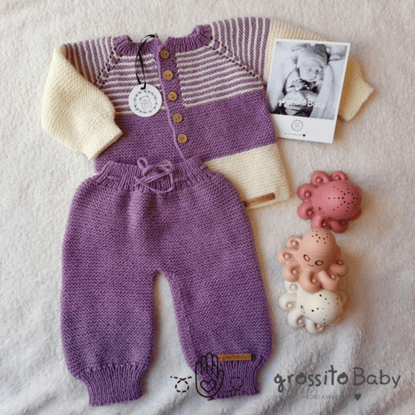 CONJUNTO TEJIDO ABRIGO Y PANTALON art.BBGS1008