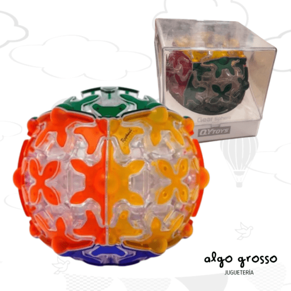 CUBO ESFERA ENGRANAJE TRANSPARENTE TIPO 3X3 QYTOYS art.EQY779