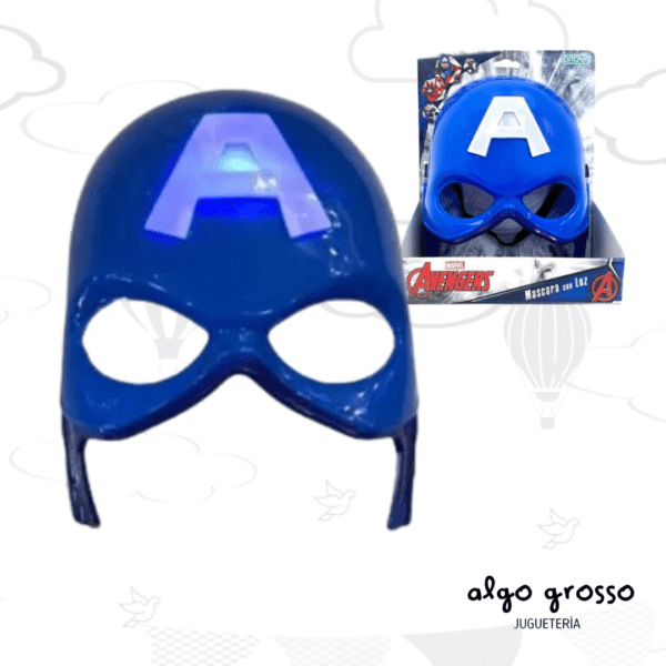 MASCARA CAPITAN AMERICA CON LUZ art.2481