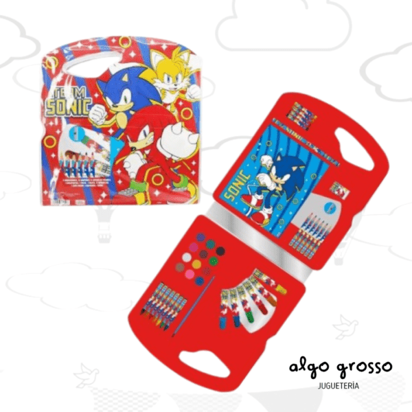 SET DE ARTE SONIC 40 PIEZAS VALIJA art.SO405
