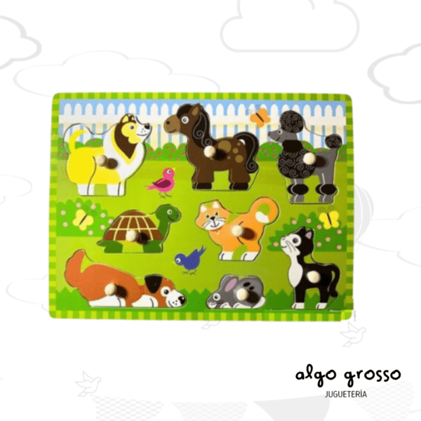 ENCASTRE DE ANIMALES CON AGARRE - MADERA TABLERO DE 23X30CM art.7945