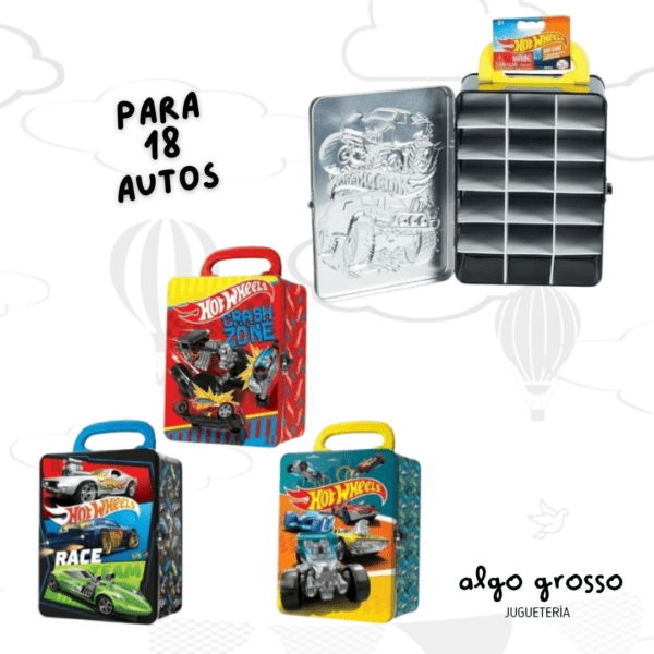 VALIJA GUARDA AUTOS HOT WHEELS CAR CASE -  PARA 18 AUTOS art.HWCC2
