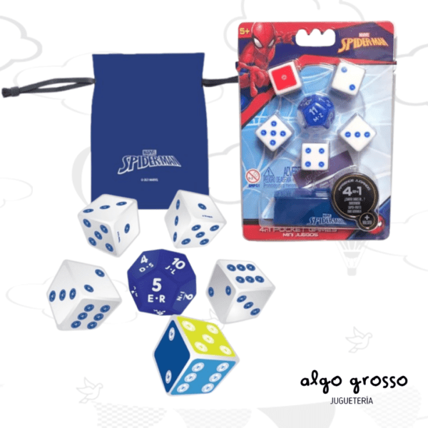MINI JUEGOS SPIDERMAN 4 EN 1 - 6 DADOS BLISTER art.SMPG1