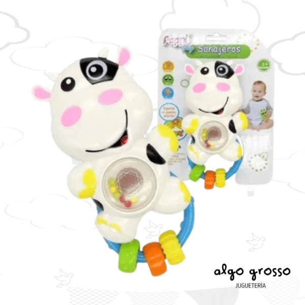 SONAJERO VACA CON LUZ Y SONIDO - RATTLES art.WD3661C