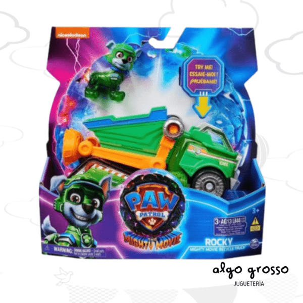 PAW PATROL THE MIGHTY MOVIE VEHICULO CON LUZ Y SONIDO + FIGURA art.17776M - Imagen 6