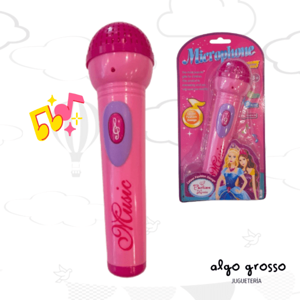 MICROFONO MUSICAL FASHION DE 17CM EN BLISTER art.163365