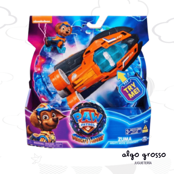 PAW PATROL THE MIGHTY MOVIE VEHICULO CON LUZ Y SONIDO + FIGURA art.17776M - Imagen 7