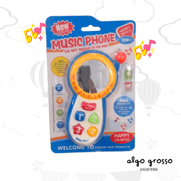 TELEFONO MUSIC PHONE CON LUZ Y SONIDO BLISTER art.51183