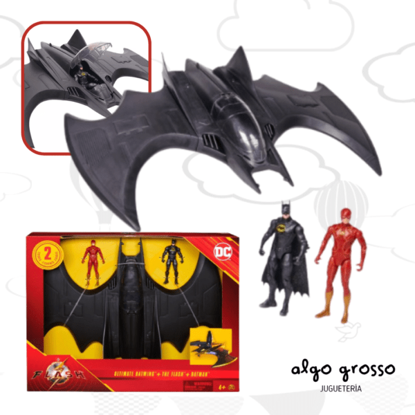 DC THE FLASH MOVIE BATMAN Y FLASH VEHICULO + 2 FIGURAS ARTICULADAS art.88612