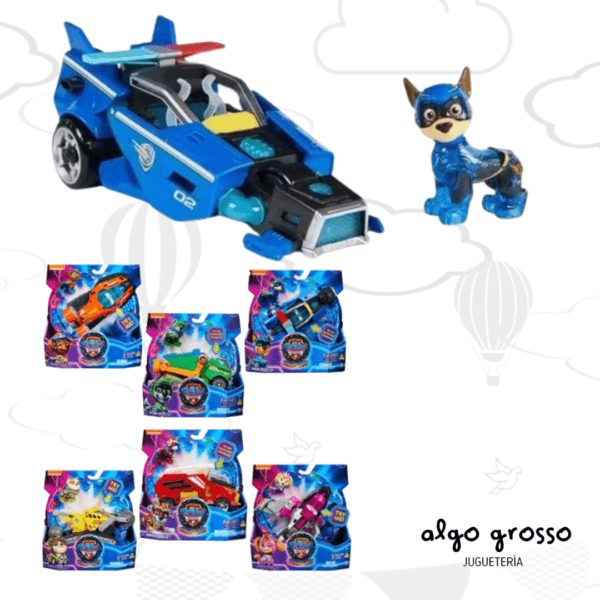 PAW PATROL THE MIGHTY MOVIE VEHICULO CON LUZ Y SONIDO + FIGURA art.17776M