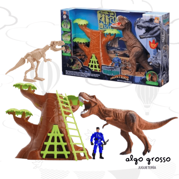 DINOPARK HUNTERS ARBOL MISTERIOSO SET DINO + FIGURA art.588