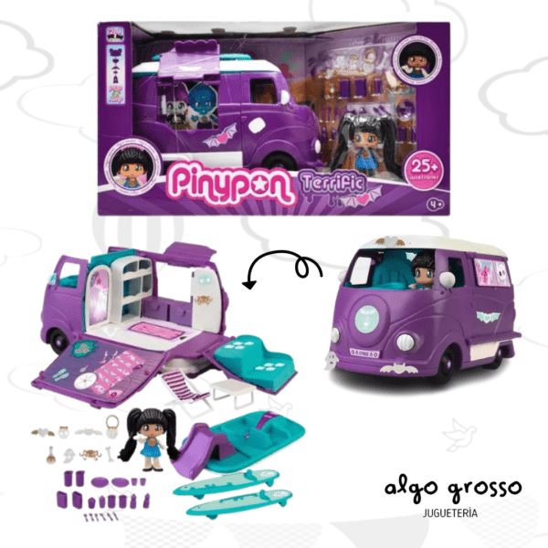 PINYPON TERRIFIC VAN "BRILLA EN LA OSCURIDAD" + 1 FIGURA Y 25 ACCESORIOS art.PNY49000