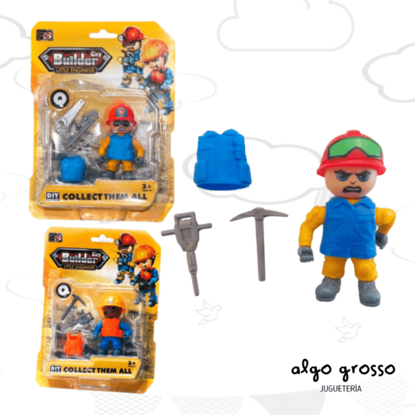 MUÑECO CONSTRUCTOR CON ACCESORIOS - BLISTER BUILDER CITY art.8910-D60