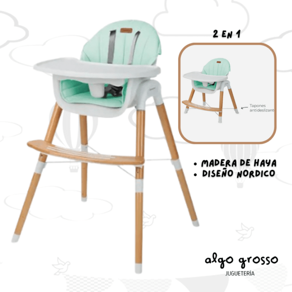 SILLA DE COMER ESTOCOLMO 2 EN 1 - BANDEJA EXTRAIBLE art.SL006