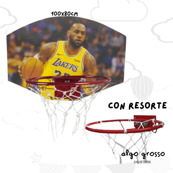 TABLERO BASKET CON ARO CON RESORTE art.2009