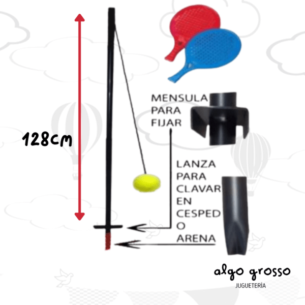 TENIS ROTOR DE METAL PARA CESPED/ARENA + 2 PALETAS art.9005