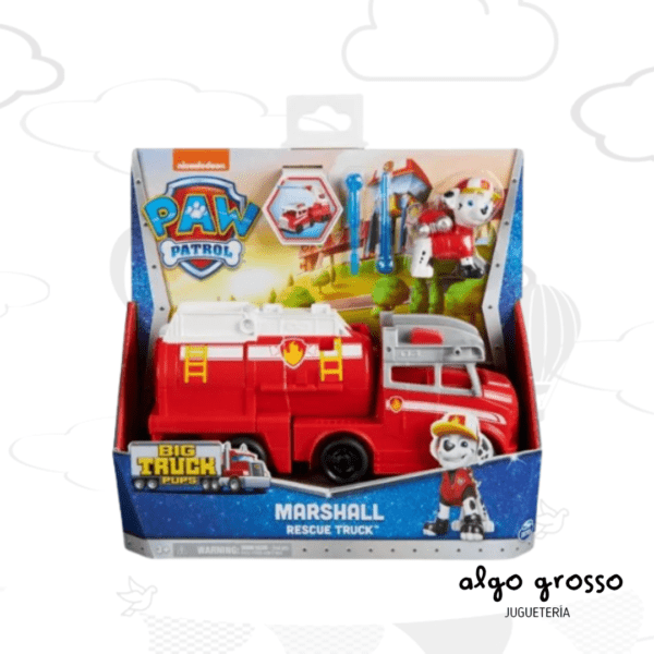 PAW PATROL VEHICULO BIG TRUCK +  FIGURA - MODELOS SURTIDOS DE 22CM art.17776BT-B - Imagen 7