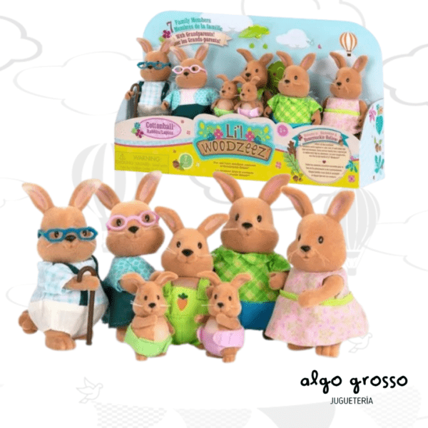 LIL WOODZEEZ FAMILIA NUMEROSA DE CONEJOS art.WZ6492Z