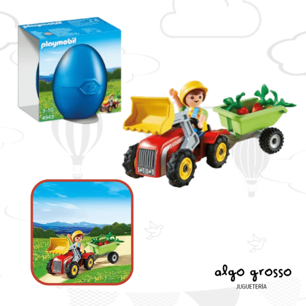PLAYMOBIL COUNTRY HUEVO NIÑO CON TRACTOR art.4943