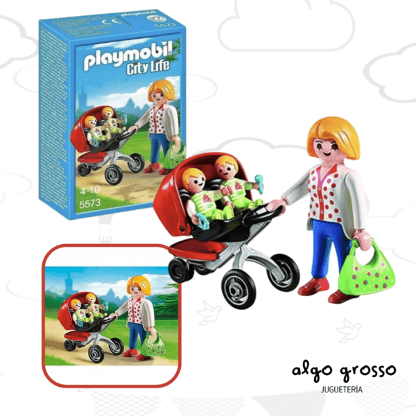 PLAYMOBIL CITY LIFE MAMA CARRITO GEMELOS art.5573