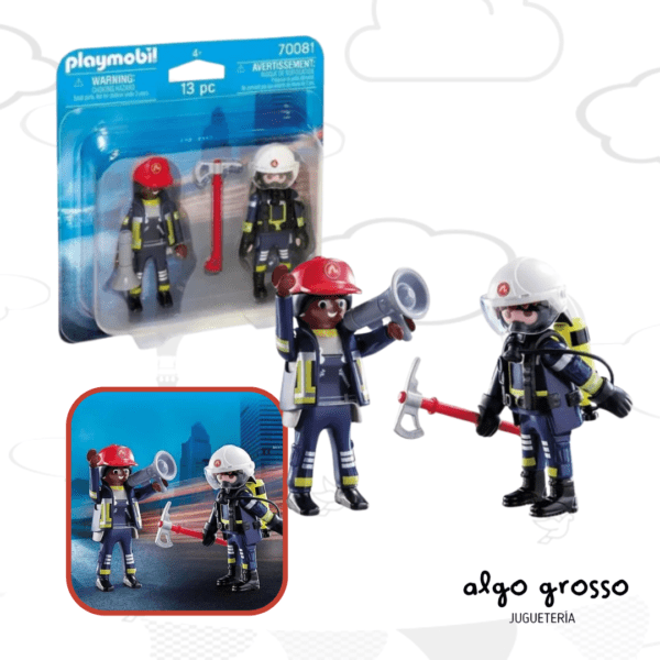 PLAYMOBIL DUO PACK BOMBEROS BLISTER art.70081