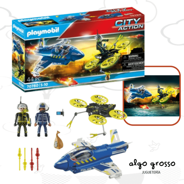 PLAYMOBIL CITY ACTION POLICICA AVION PERSECUCION art.70780