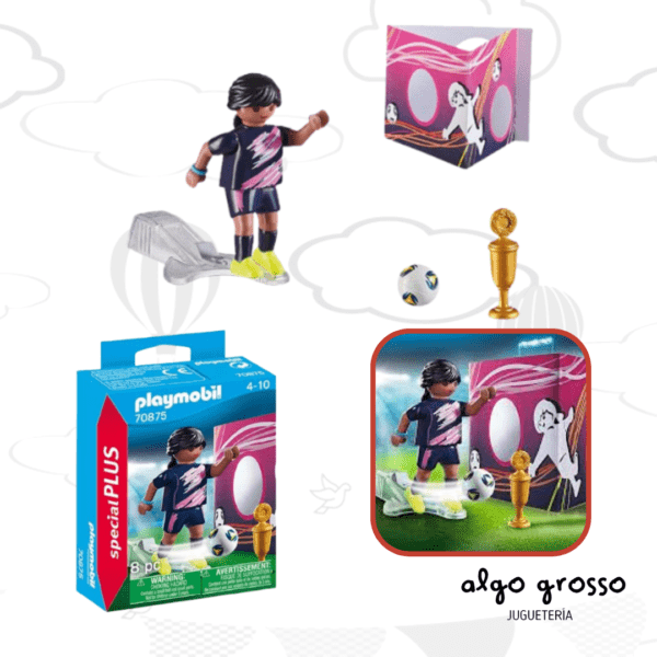 PLAYMOBIL SPECIAL PLUS FUTBOLISTA CON MURO DE GOL art.70875