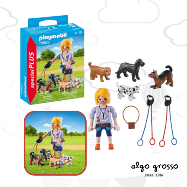 PLAYMOBIL SPECIAL PLUS CUIDADORA DE PERRO art.70883