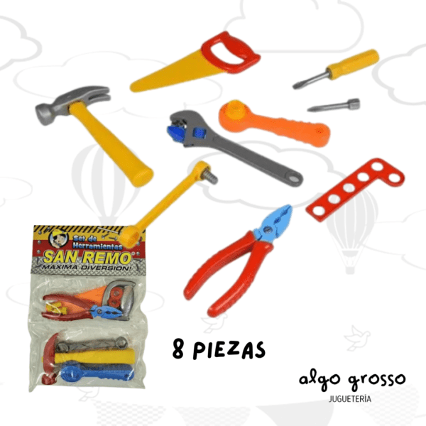 SET DE HERRAMIENTAS 8 PIEZAS SAN REMO art.136808