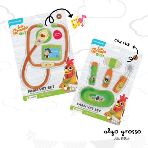 LA GRANJA DE ZENON - VETERINARIA SET EN BLISTER CON LUZ Y SONIDO art.LGZV121