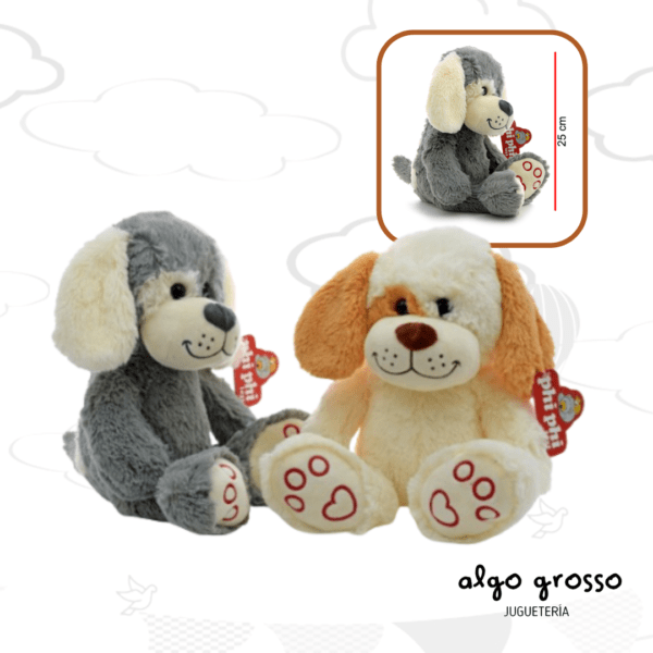 PERRO DE PELUCHE DE 25CM SENTADO art.3817