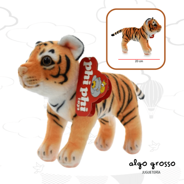 TIGRE DE PELUCHE DE 20CM PARADO art.1940